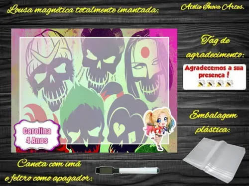 Lousa Magnética Arlequina com Embalagem