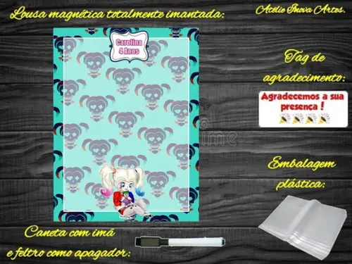 Lousa Magnética Arlequina com Embalagem