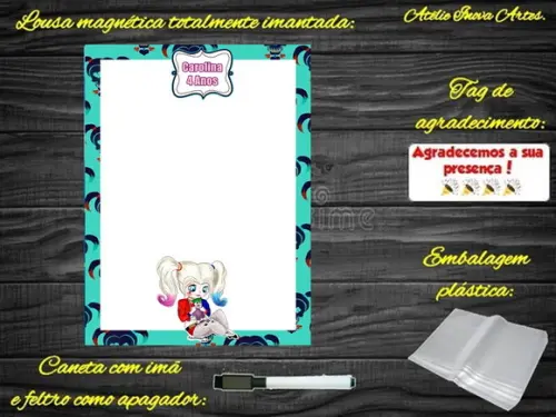 Lousa Magnética Arlequina com Embalagem