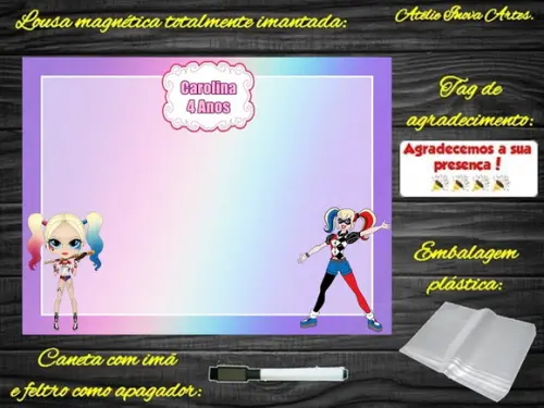 Lousa Magnética Arlequina com Embalagem