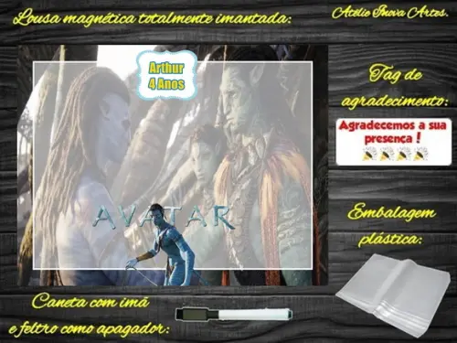 Lousa Magnética Avatar com Embalagem
