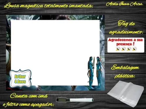 Lousa Magnética Avatar com Embalagem