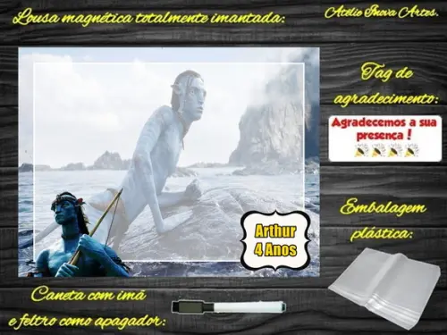 Lousa Magnética Avatar com Embalagem