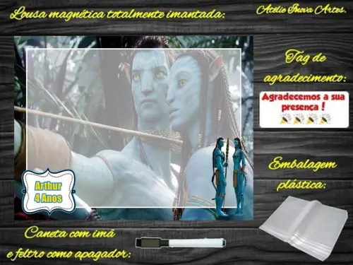 Lousa Magnética Avatar com Embalagem