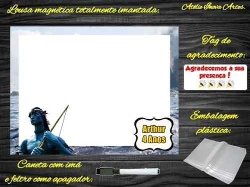 Lousa Magnética Avatar com Embalagem