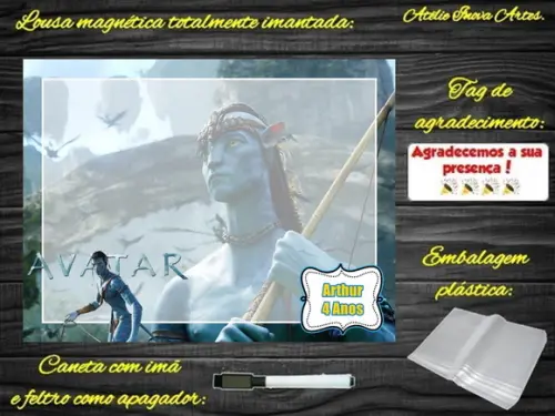 Lousa Magnética Avatar com Embalagem