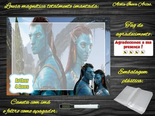 Lousa Magnética Avatar com Embalagem