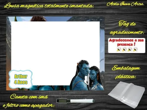 Lousa Magnética Avatar com Embalagem