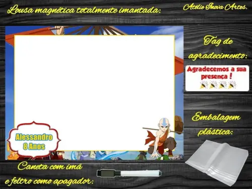 Lousa Magnética Avatar com Embalagem