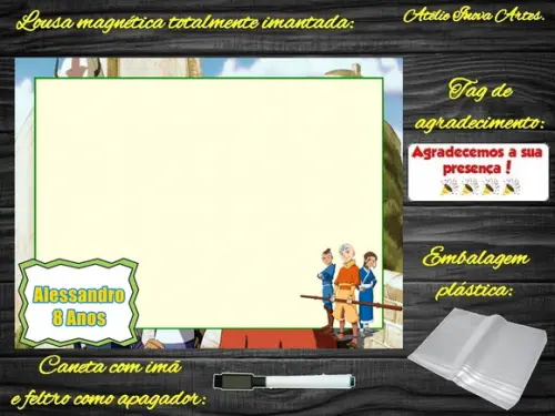 Lousa Magnética Avatar com Embalagem
