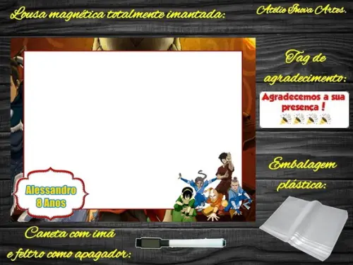 Lousa Magnética Avatar com Embalagem