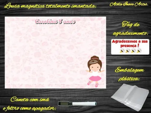 Lousa Magnética Bailarina com Embalagem