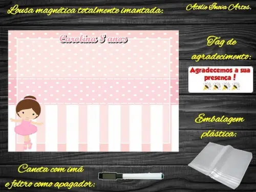 Lousa Magnética Bailarina com Embalagem