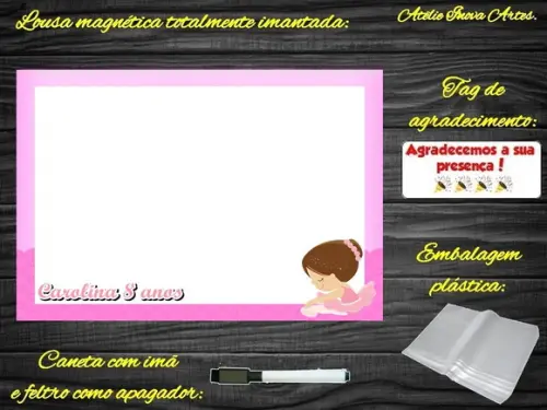 Lousa Magnética Bailarina com Embalagem