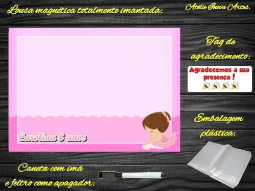 Lousa Magnética Bailarina com Embalagem