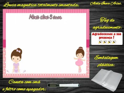 Lousa Magnética Bailarina com Embalagem