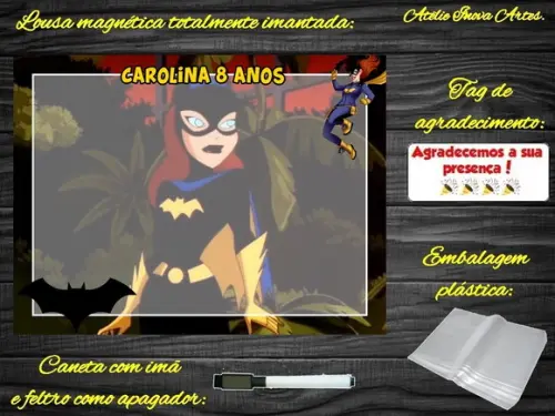 Lousa Magnética Batgirl com Embalagem