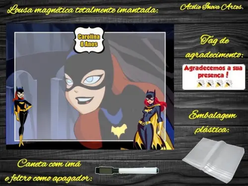Lousa Magnética Batgirl com Embalagem