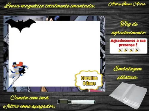 Lousa Magnética Batgirl com Embalagem
