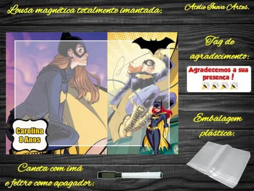 Lousa Magnética Batgirl com Embalagem