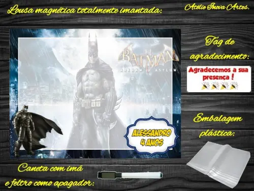 Lousa Magnética Batman com Embalagem