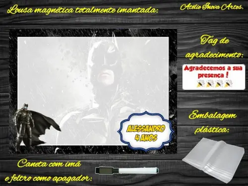 Lousa Magnética Batman com Embalagem