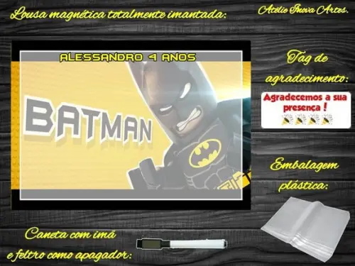 Lousa Magnética Batman com Embalagem