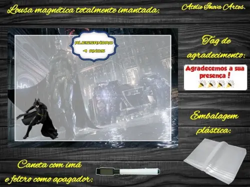 Lousa Magnética Batman com Embalagem