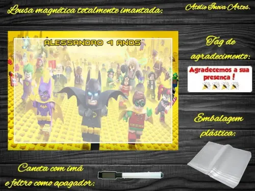 Lousa Magnética Batman com Embalagem