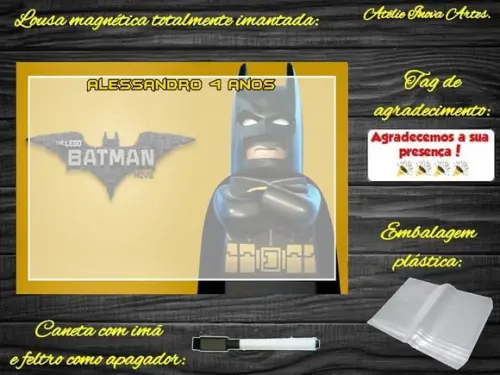 Lousa Magnética Batman com Embalagem