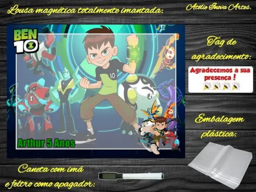 Lousa Magnética Ben 10 com Embalagem