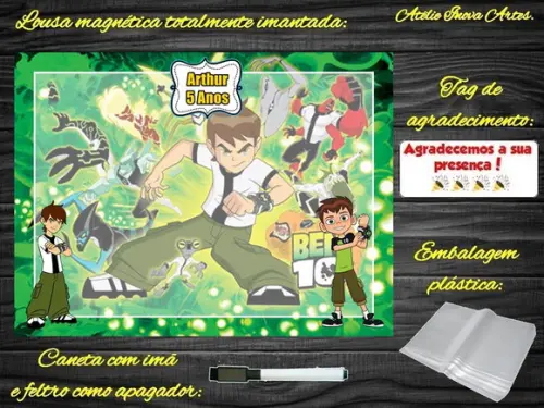 Lousa Magnética Ben 10 com Embalagem