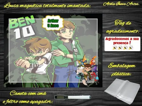 Lousa Magnética Ben 10 com Embalagem