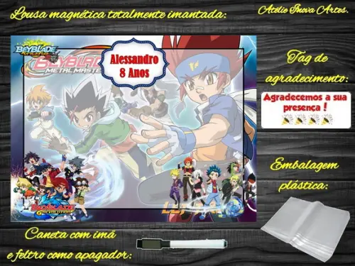 Lousa Magnética Beyblade com Embalagem
