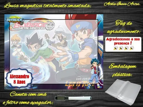 Lousa Magnética Beyblade com Embalagem