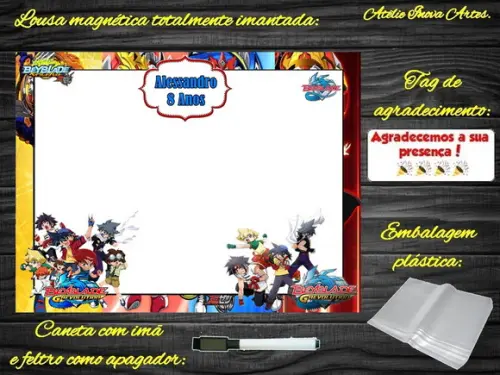 Lousa Magnética Beyblade com Embalagem