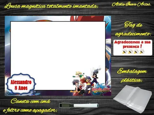 Lousa Magnética Beyblade com Embalagem