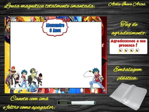 Lousa Magnética Beyblade com Embalagem
