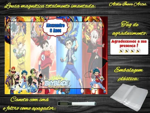 Lousa Magnética Beyblade com Embalagem