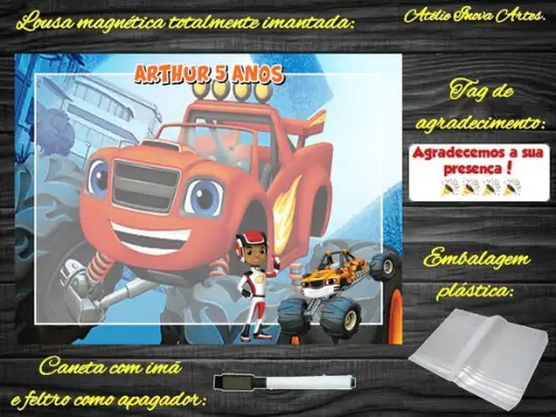 Lousa Magnética Blaze com Embalagem