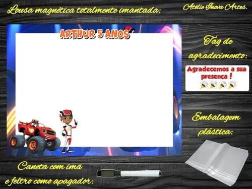 Lousa Magnética Blaze com Embalagem