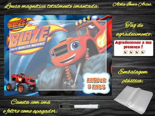 Lousa Magnética Blaze com Embalagem