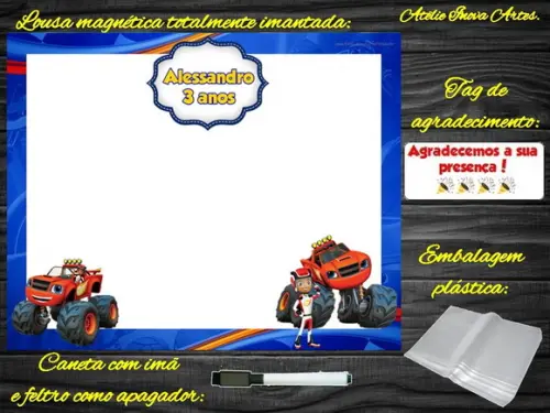 Lousa Magnética Blaze com Embalagem