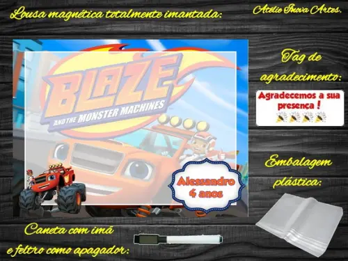 Lousa Magnética Blaze com Embalagem
