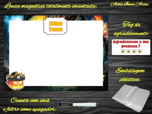 Lousa Magnética Blox Fruits com Embalagem