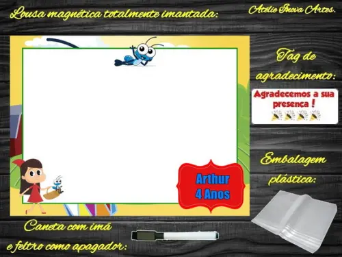 Lousa Magnética Bob Zoom com Embalagem