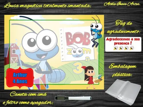 Lousa Magnética Bob Zoom com Embalagem