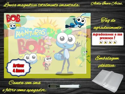 Lousa Magnética Bob Zoom com Embalagem