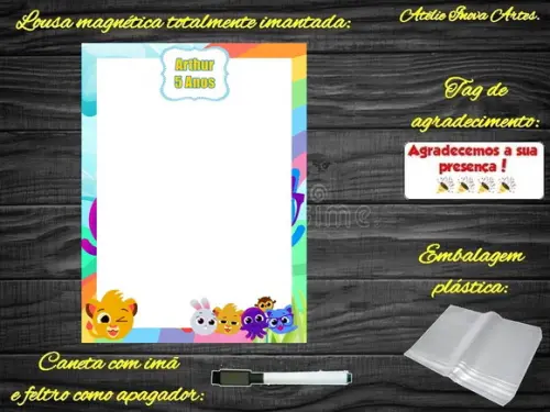 Lousa Magnética Bolofofos com Embalagem