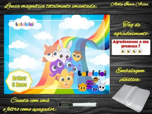 Lousa Magnética Bolofofos com Embalagem